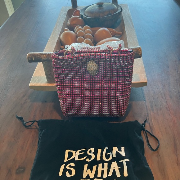 Kurt Geiger Fuchsia Beaded tote NWT - Picture 9 of 9